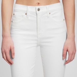 GAP 27 Long True Skinny White Denim White Jean High Rise
